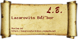 Lazarovits Bíbor névjegykártya